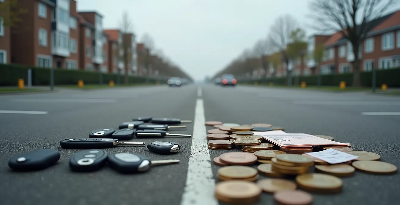 Visuele vergelijking tussen deelauto en eigen auto kosten